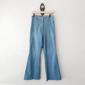 The Creatures Jolene Flare Jeans Womens XL Made In USA Bell Bottom Stretch Denim